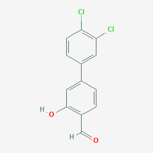 molecular formula C13H8Cl2O2 B6378652 5-(3,4-Dichlorophenyl)-2-formylphenol, 95% CAS No. 1261895-32-2