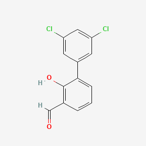 molecular formula C13H8Cl2O2 B6378655 6-(3,5-Dichlorophenyl)-2-formylphenol, 95% CAS No. 1261892-18-5