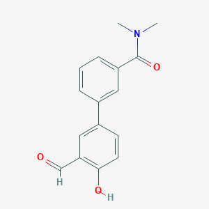 molecular formula C16H15NO3 B6378679 4-[3-(N,N-Dimethylaminocarbonyl)phenyl]-2-formylphenol, 95% CAS No. 1093119-81-3
