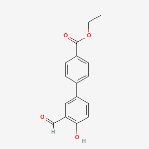 B6378732 4-(4-Ethoxycarbonylphenyl)-2-formylphenol, 95% CAS No. 1111120-71-8