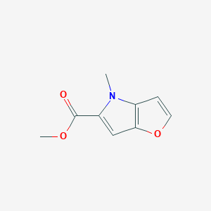 molecular formula C9H9NO3 B063788 methyl 4-methyl-4H-furo[3,2-b]pyrrole-5-carboxylate CAS No. 164667-61-2