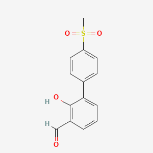 2-Formyl-6-(4-methylsulfonylphenyl)phenol, 95%