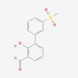 2-Formyl-6-(3-methylsulfonylphenyl)phenol, 95%
