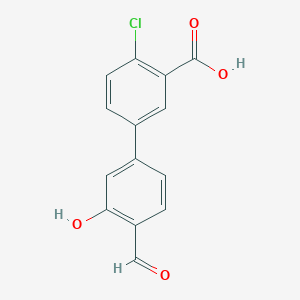 5-(3-Carboxy-4-chlorophenyl)-2-formylphenol, 95%