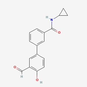 4-[3-(Cyclopropylaminocarbonyl)phenyl]-2-formylphenol, 95%
