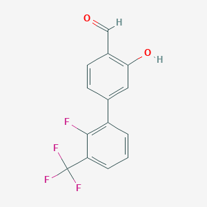 5-(2-Fluoro-3-trifluoromethylphenyl)-2-formylphenol, 95%