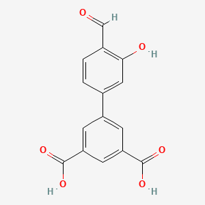 molecular formula C15H10O6 B6378940 5-(3,5-Dicarboxyphenyl)-2-formylphenol, 95% CAS No. 1261950-40-6
