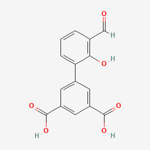 molecular formula C15H10O6 B6378950 6-(3,5-Dicarboxyphenyl)-2-formylphenol, 95% CAS No. 1261895-47-9