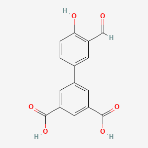molecular formula C15H10O6 B6378968 4-(3,5-Dicarboxyphenyl)-2-formylphenol, 95% CAS No. 1261895-44-6