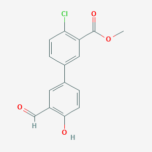 4-(4-Chloro-3-methoxycarbonylphenyl)-2-formylphenol, 95%