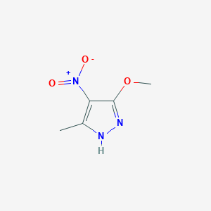 molecular formula C5H7N3O3 B063790 3-methoxy-5-methyl-4-nitro-1H-pyrazole CAS No. 173682-19-4
