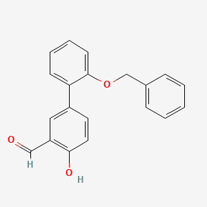 molecular formula C20H16O3 B6379030 4-(2-Benzyloxyphenyl)-2-formylphenol, 95% CAS No. 1111129-50-0