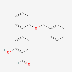 molecular formula C20H16O3 B6379034 5-(2-Benzyloxyphenyl)-2-formylphenol, 95% CAS No. 1261890-44-1