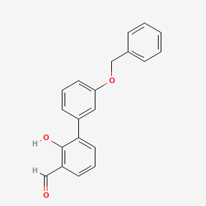 molecular formula C20H16O3 B6379058 6-(3-Benzyloxyphenyl)-2-formylphenol, 95% CAS No. 1258637-01-2