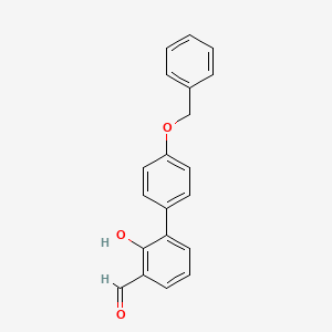 molecular formula C20H16O3 B6379061 6-(4-Benzyloxyphenyl)-2-formylphenol, 95% CAS No. 1262004-23-8
