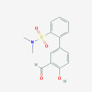 molecular formula C15H15NO4S B6379069 4-(2-N,N-Dimethylsulfamoylphenyl)-2-formylphenol, 95% CAS No. 1261919-42-9