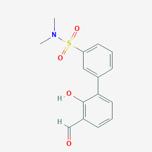 molecular formula C15H15NO4S B6379084 6-(3-N,N-Dimethylsulfamoylphenyl)-2-formylphenol, 95% CAS No. 1261890-52-1