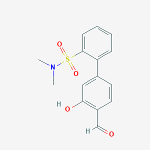 molecular formula C15H15NO4S B6379115 5-(2-N,N-Dimethylsulfamoylphenyl)-2-formylphenol, 95% CAS No. 1261987-47-6