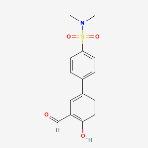 molecular formula C15H15NO4S B6379120 4-(4-N,N-Dimethylsulfamoylphenyl)-2-formylphenol, 95% CAS No. 1261895-53-7