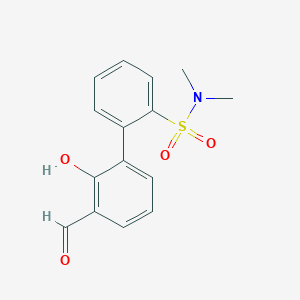molecular formula C15H15NO4S B6379127 6-(2-N,N-Dimethylsulfamoylphenyl)-2-formylphenol, 95% CAS No. 1261925-82-9