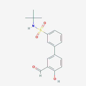 molecular formula C17H19NO4S B6379194 4-(3-t-Butylsulfamoylphenyl)-2-formylphenol, 95% CAS No. 1261996-36-4