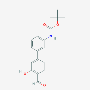 molecular formula C18H19NO4 B6379205 5-(3-BOC-Aminophenyl)-2-formylphenol, 95% CAS No. 1261969-51-0