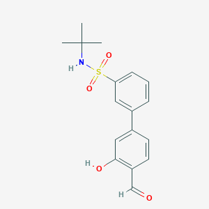 molecular formula C17H19NO4S B6379219 5-(3-t-Butylsulfamoylphenyl)-2-formylphenol, 95% CAS No. 1261988-62-8