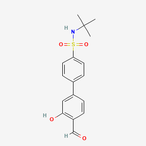 molecular formula C17H19NO4S B6379225 5-(4-t-Butylsulfamoylphenyl)-2-formylphenol, 95% CAS No. 1261926-15-1