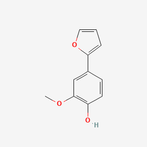 molecular formula C11H10O3 B6379257 4-(Furan-2-yl)-2-methoxyphenol, 95% CAS No. 1261988-69-5