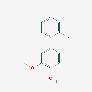 molecular formula C14H14O2 B6379271 2-Methoxy-4-(2-methylphenyl)phenol, 95% CAS No. 899827-09-9