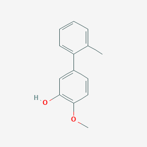 molecular formula C14H14O2 B6379273 2-Methoxy-5-(2-methylphenyl)phenol, 95% CAS No. 1261953-98-3