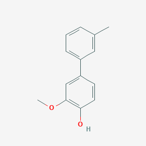 molecular formula C14H14O2 B6379287 2-Methoxy-4-(3-methylphenyl)phenol, 95% CAS No. 899827-10-2