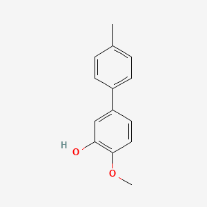 molecular formula C14H14O2 B6379290 2-Methoxy-5-(4-methylphenyl)phenol, 95% CAS No. 1261996-11-5
