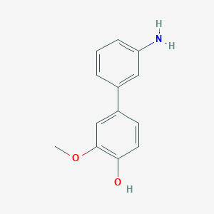 molecular formula C13H13NO2 B6379298 4-(3-Aminophenyl)-2-methoxyphenol, 95% CAS No. 1261987-94-3