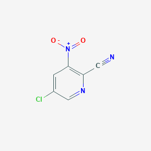 molecular formula C6H2ClN3O2 B063793 5-Chloro-2-Cyano-3-Nitropyridine CAS No. 181123-11-5