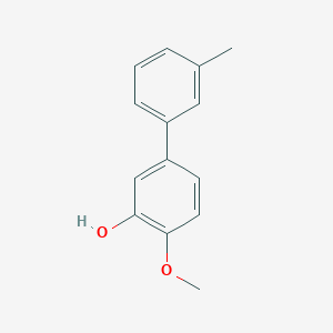 molecular formula C14H14O2 B6379305 2-Methoxy-5-(3-methylphenyl)phenol, 95% CAS No. 1261945-93-0