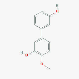 molecular formula C13H12O3 B6379311 5-(3-Hydroxyphenyl)-2-methoxyphenol, 95% CAS No. 1261903-18-7