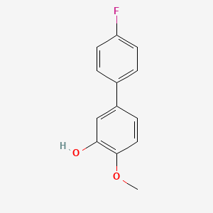 molecular formula C13H11FO2 B6379369 5-(4-Fluorophenyl)-2-methoxyphenol, 95% CAS No. 1261930-64-6