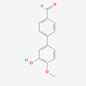 molecular formula C14H12O3 B6379394 5-(4-Formylphenyl)-2-methoxyphenol, 95% CAS No. 1261996-38-6