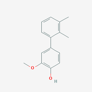 molecular formula C15H16O2 B6379409 4-(2,3-Dimethylphenyl)-2-methoxyphenol, 95% CAS No. 1262000-56-5