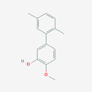 molecular formula C15H16O2 B6379416 5-(2,5-Dimethylphenyl)-2-methoxyphenol, 95% CAS No. 1261988-46-8