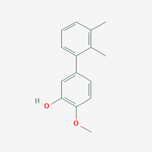 molecular formula C15H16O2 B6379422 5-(2,3-Dimethylphenyl)-2-methoxyphenol, 95% CAS No. 1261996-52-4