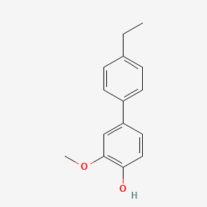 molecular formula C15H16O2 B6379430 4-(4-Ethylphenyl)-2-methoxyphenol, 95% CAS No. 1261903-38-1