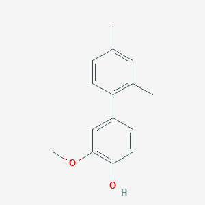 molecular formula C15H16O2 B6379433 4-(2,4-Dimethylphenyl)-2-methoxyphenol, 95% CAS No. 1261890-62-3