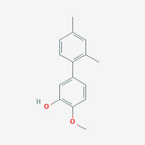 molecular formula C15H16O2 B6379440 5-(2,4-Dimethylphenyl)-2-methoxyphenol, 95% CAS No. 1261967-18-3