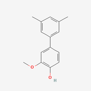 molecular formula C15H16O2 B6379444 4-(3,5-Dimethylphenyl)-2-methoxyphenol, 95% CAS No. 1261967-38-7