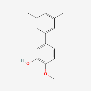molecular formula C15H16O2 B6379449 5-(3,5-Dimethylphenyl)-2-methoxyphenol, 95% CAS No. 1261988-54-8