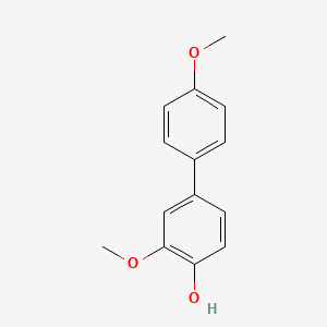 molecular formula C14H14O3 B6379480 2-Methoxy-4-(4-methoxyphenyl)phenol, 95% CAS No. 899827-14-6