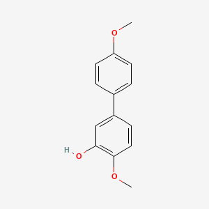 molecular formula C14H14O3 B6379494 2-Methoxy-5-(4-methoxyphenyl)phenol, 95% CAS No. 1261988-73-1