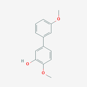 molecular formula C14H14O3 B6379524 2-Methoxy-5-(3-methoxyphenyl)phenol, 95% CAS No. 1262000-88-3